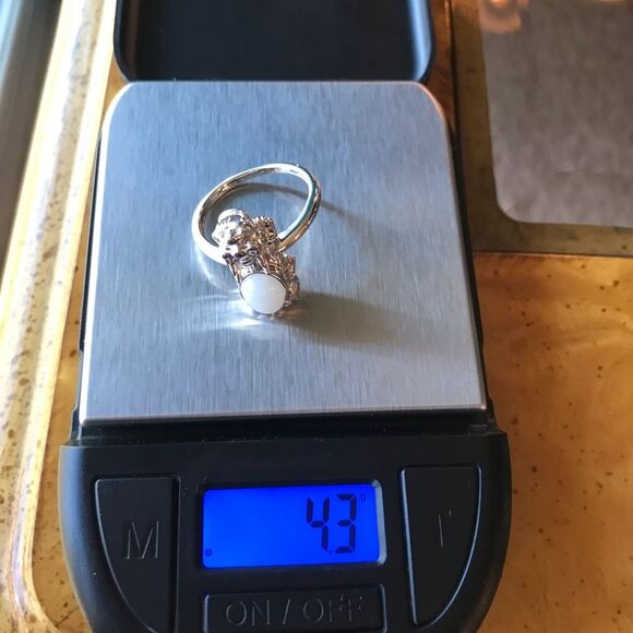 Natural Jade Sterling Silver Dragon Ring Size 8 - Picture 8 of 8